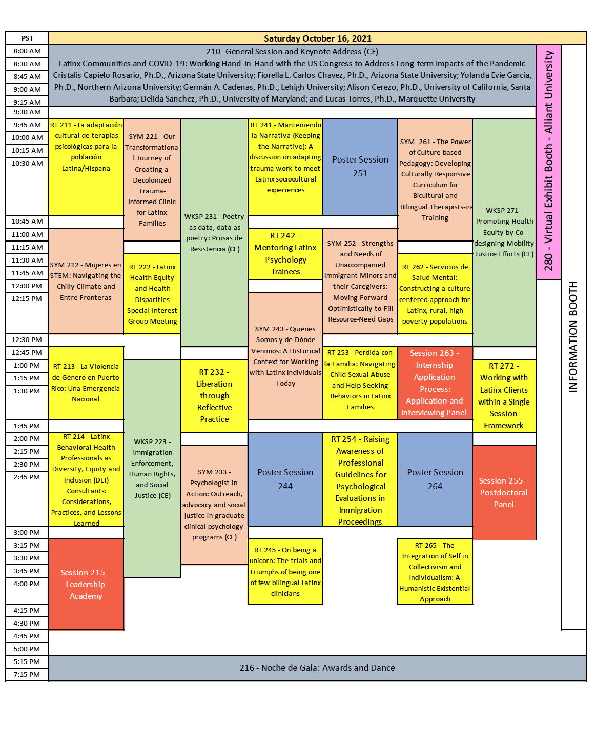 2021 Schedule at a Glance